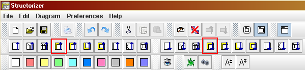 Icons For-Loop in DIN mode Icons For-Loop in not-DIN mode