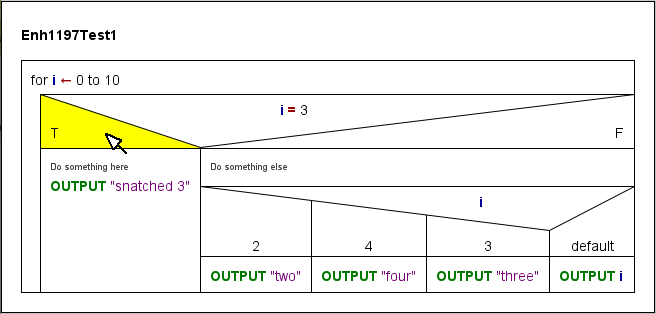 Diagram with an Alternative brnch label selected