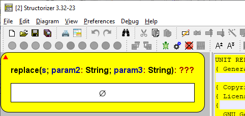 Generic routine header after automatic derivation.