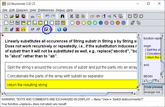 Fifth step in stepwise internal refinement: refinement of subtasks