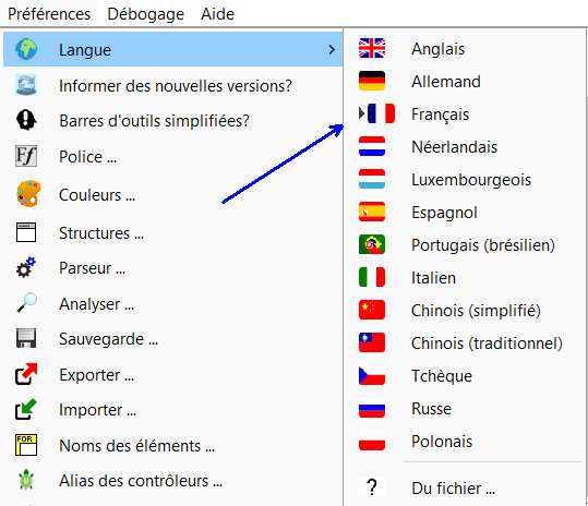 Language preference menu under Windows 11 L&F workaround Current language detection with Windows 11 L&F workaround