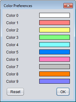 Color preferences window