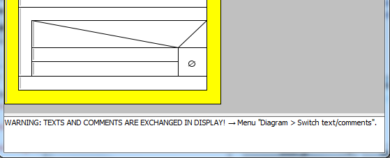 Switch text/comments warning in Analyser report