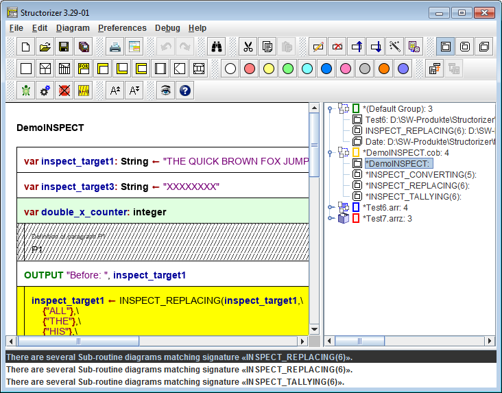 Structorizer with Arranger index enabled