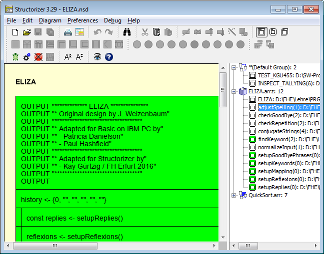 terminate program in structorizer