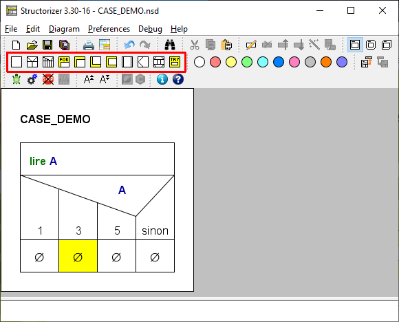 Demo diagram after CASE statement insertion