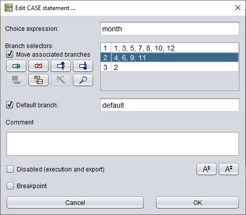 Alternative CASE editor