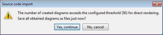 Offer to save the diagrams rather than to display them