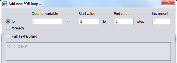 Counting loop with all constant parameters