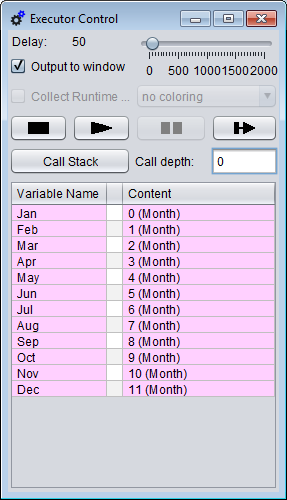 Displayed enumerator constants