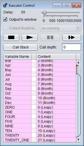 More displayed enumerator constants