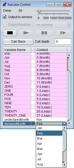 Choice list for enumerator variables