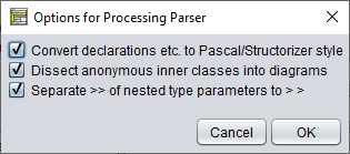 Language-specific import options for Processing