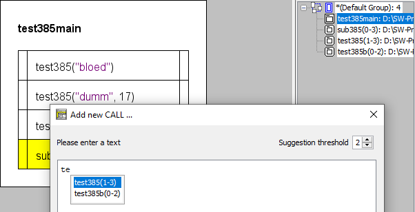 Content Assist offering routine signatures