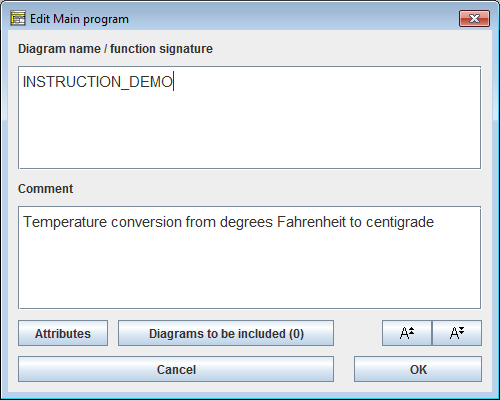 Filling in the diagram root for instruction demo