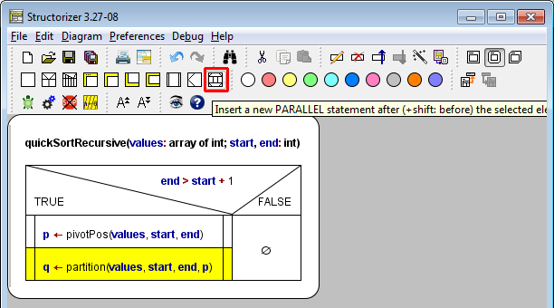 Recursive QuickSort before adding a Parallel element