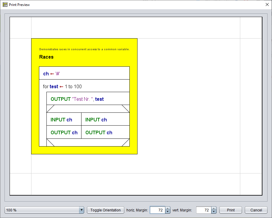 Print Preview since 3.27-01 in landscape orientation