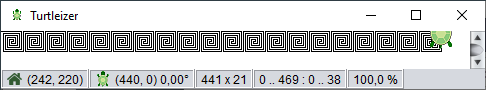 Meander pattern drawn in Turtleizer