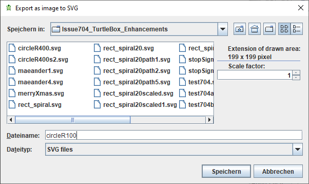 Scale factor request for SVG export